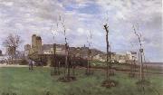 Alfred Sisley View of Montmartre from the cite des Fleurs oil on canvas